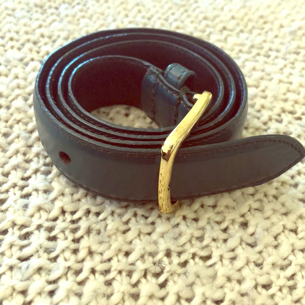 Emerald green leather belt
